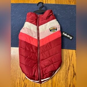 Fabdog Burgundy Chevron Dog Vest